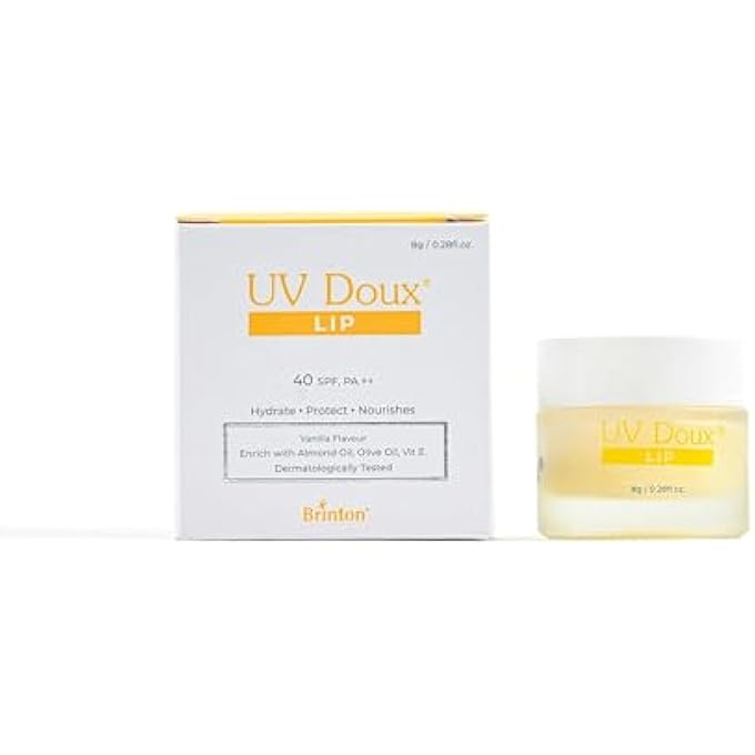 Brinton UV DOUX LIP LIGHTENING BALM WITH SPF 40 PA ++| ENRICHED WITH ALMOND OIL, OLIVE OIL & VITAMIN E | RESTORES NATURAL LIP COLOUR | HYDRATES, PROTECTS, NOURISHES | EXPERT CARE, DERMATOLOGICALLY APPROVED | - Image 1